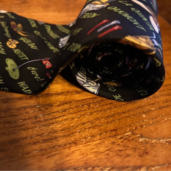 Vintage Nicole Miller Men’s 100% Silk Tie Golf Theme - Picture 3 of 5